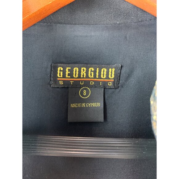 Women's Georgiou Studio Black & Gold Vest Size 8 - Picture 7 of 8